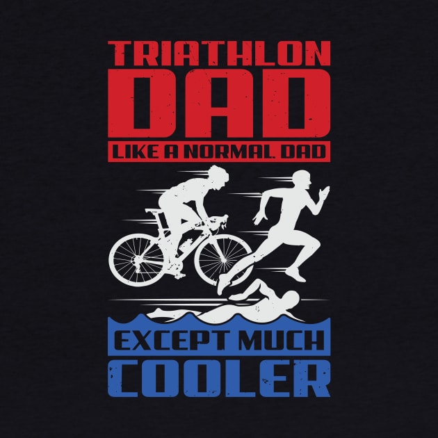 Triathlon Dad Like A Normal Dad Except Much Cooler by Dolde08